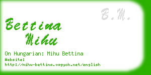 bettina mihu business card